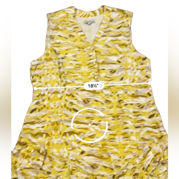 AllSaints Dress Oniyuri Yellow Silk Mini Dress, US 10 - Picture 12 of 12